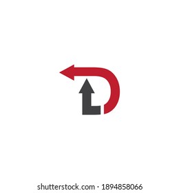 D letter logo vector design