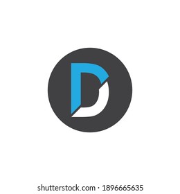 Diseño vectorial de logotipo de letra D