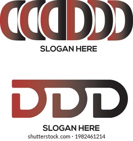   D D D    DISEÑO DE VECTOR DE LOGOTIPO DE CARTA