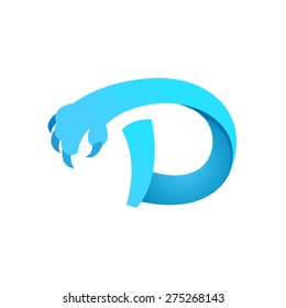  D letter logo. Vector design element.