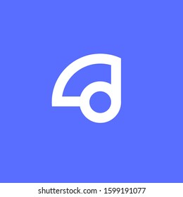 D letter logo vector icon