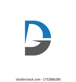 D letter logo vector icon illustration design