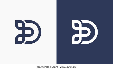 D letter logo vector icon template illustration