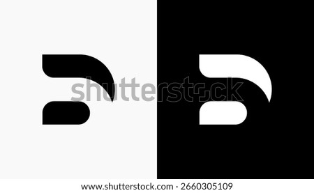 D letter logo vector icon template illustration