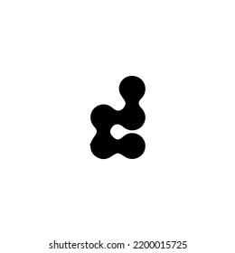 d-Buchstaben-Logo, Vektorgrafik