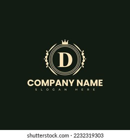 D letter logo vector illustration design