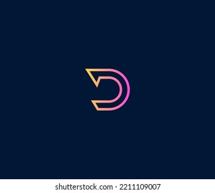 D Letter Logo Vector Template Abstract Monogram Symbol