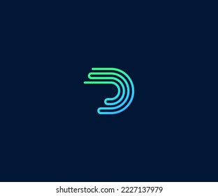 D Letter Logo Vector Template Abstract Monogram Symbol. Usable for Business sport, technology, fashion, digital And future creative logo