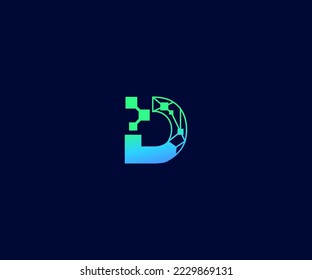 D Letter Logo Vector Template Abstract Monogram Symbol. Usable for Business sport, technology, fashion, digital And future creative logo