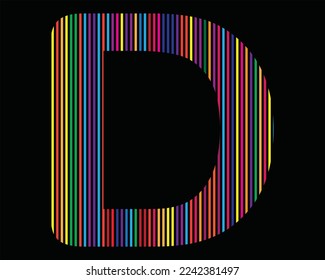 D letter logo vector template elements