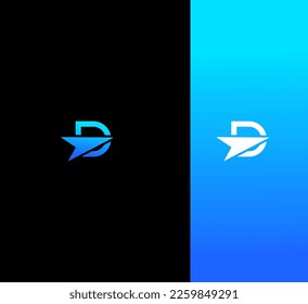 Plantilla de vectores de logotipo de letra D Símbolo abstracto de monograma 