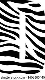 D letter logo with zebra pattern
