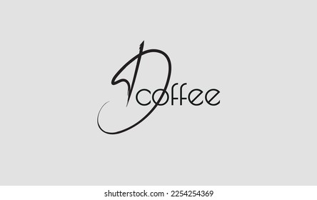 D-Buchstaben-Logo-Handschreibdesign