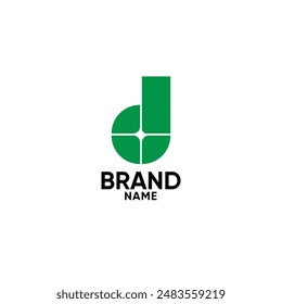 d letter minimal logo design