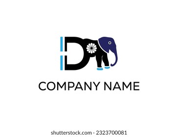 D letter modern abstract logo and branding animal logo design . Perfect logo for business related to industry. creative style logo design vector.