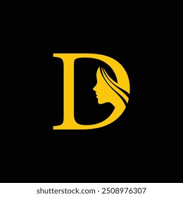 d Buchstabe modernes Logo gebrochen Design