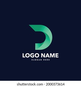 d letter modern logo design
