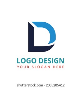 D Letter Modern Logo Design svg