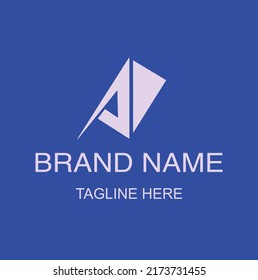 AD LETTER DISEÑO MODERNO DE LOGOTIPO CON FORMA