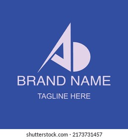 AD LETTER DISEÑO MODERNO DE LOGOTIPO CON FORMA
