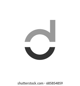 D Letter Monochrome Logo Template Illustration Design. Vector EPS 10.