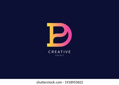 D Letter Monogram Logo Minimalist Design