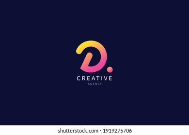 D Letter Monogram Logo Minimalist Design
