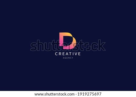 D Letter Monogram Logo Minimalist Design