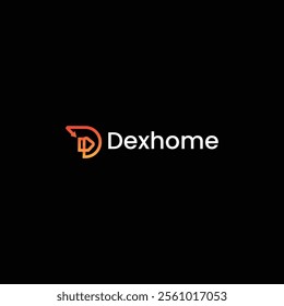 D letter real estate logo design