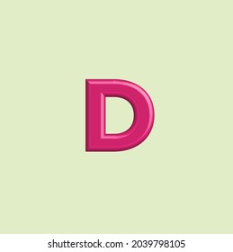 D letter in red colour