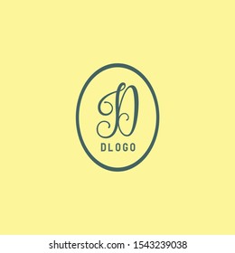 D letter shield logo design vector