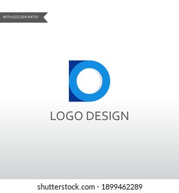 d letter for simple logo design. a modern vector design