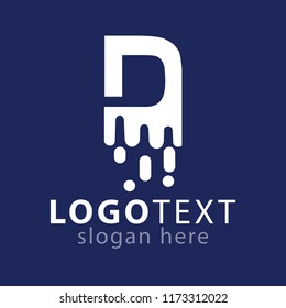 D letter with speed pixel logo icon vector template