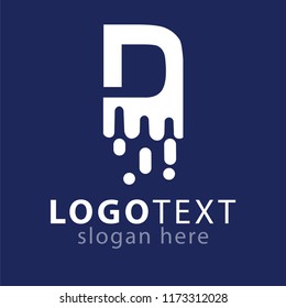 D letter with speed pixel logo icon vector template