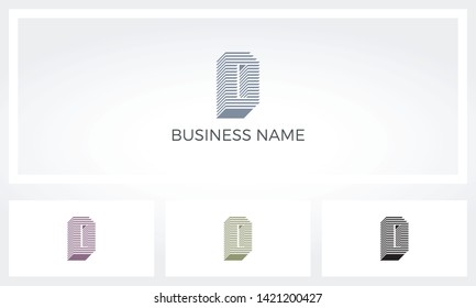 D Letter Stack Layer Logo