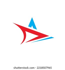 Web de plantilla de diseño de diseño de ilustraciones vectoriales de la estrella de letra D