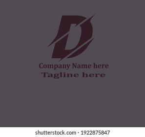 D Letter Stylish Logo Design Vector Art