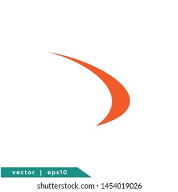 D letter swoosh style vector design logo element