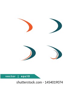 D letter swoosh style vector design logo element