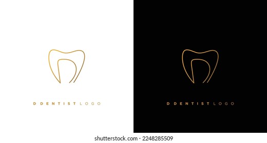 D letter tooth logo design is unique and attractive