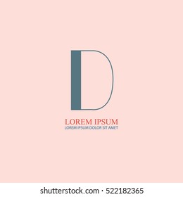 d letter typography for company identity