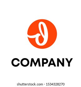D letter unique sign vector design logo