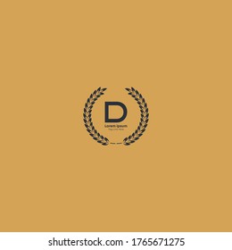 D letter unique word mark logo Design