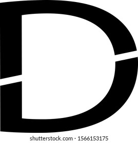 D letter vector in background color in white.It is a d logo design.