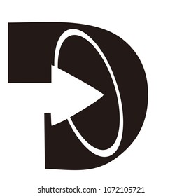 d letter vector logo