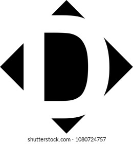 d letter vector logo