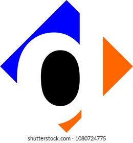 d letter vector logo