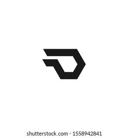 D letter vector logo abstract