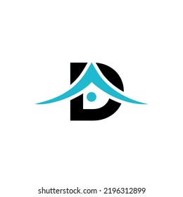 D letter vector logo abstract
