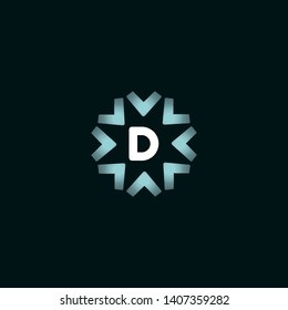 D LETTER VECTOR LOGO APHABET ICON